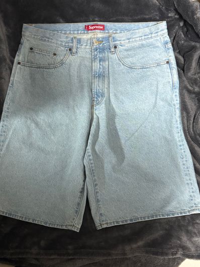 Supreme Baggy Denim Short (25SS) "Light Washed Indigo"