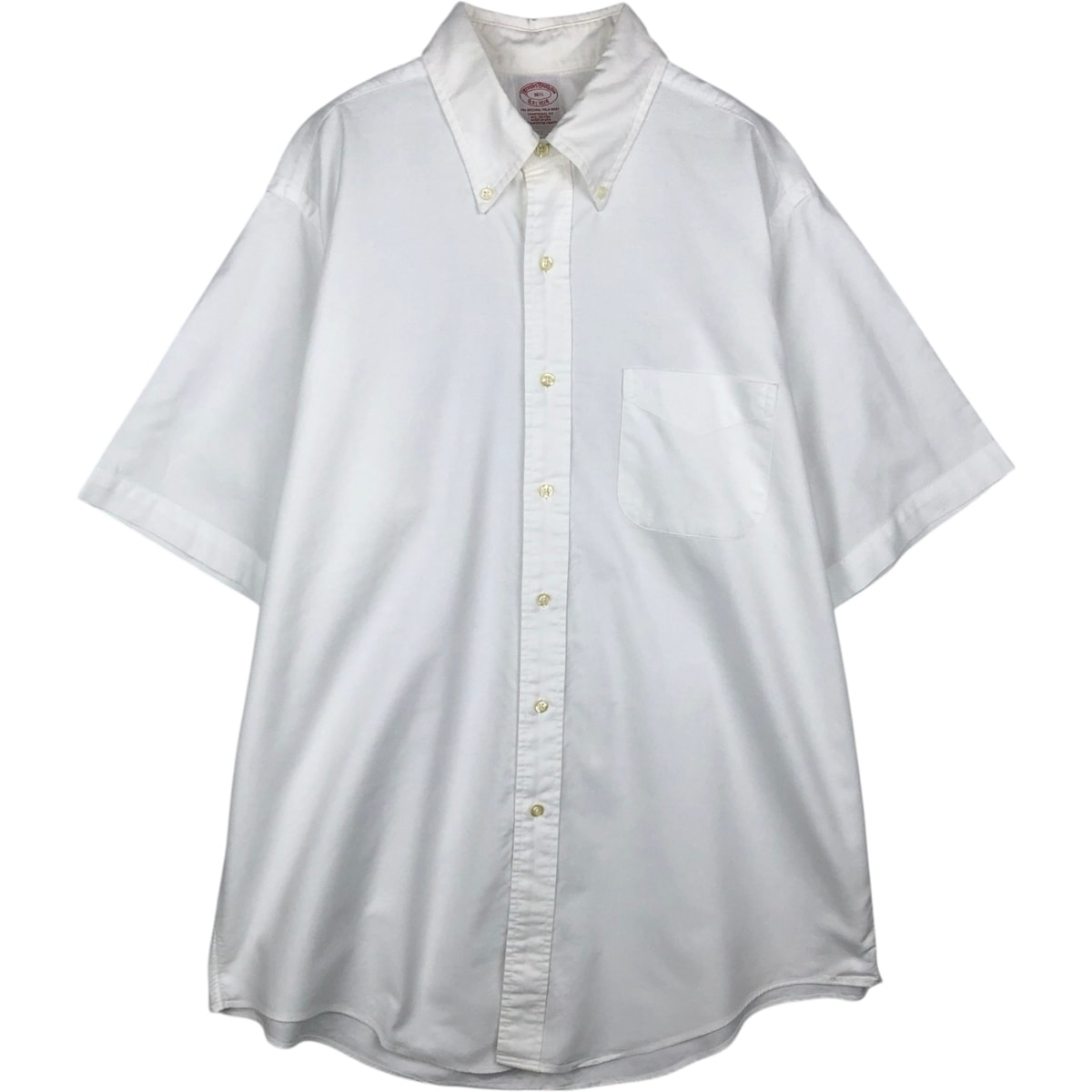古着 ブルックスブラザーズ Brooks Brothers Est.1818 ボタンダウン 半袖 コットンシャツ USA製 メンズL相当/eaa478059