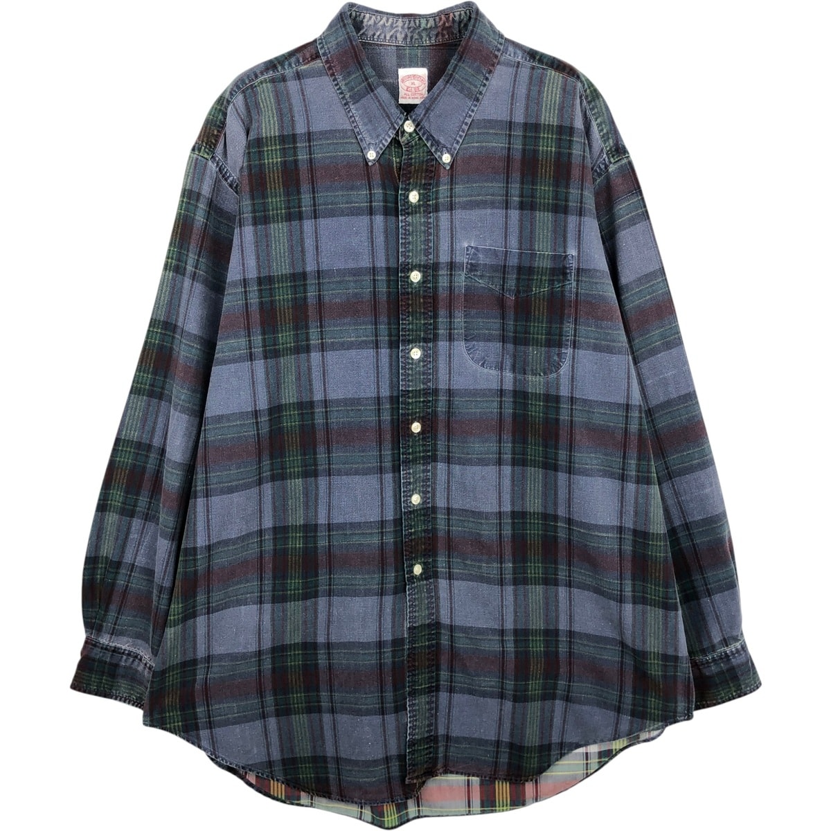 古着 ブルックスブラザーズ Brooks Brothers Est.1818 長袖 ボタンダウンチェックシャツ メンズXL相当/eaa635633