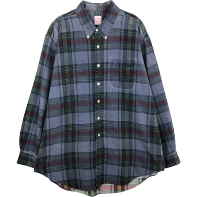 古着 ブルックスブラザーズ Brooks Brothers Est.1818 長袖 ボタンダウンチェックシャツ メンズXL相当/eaa635633