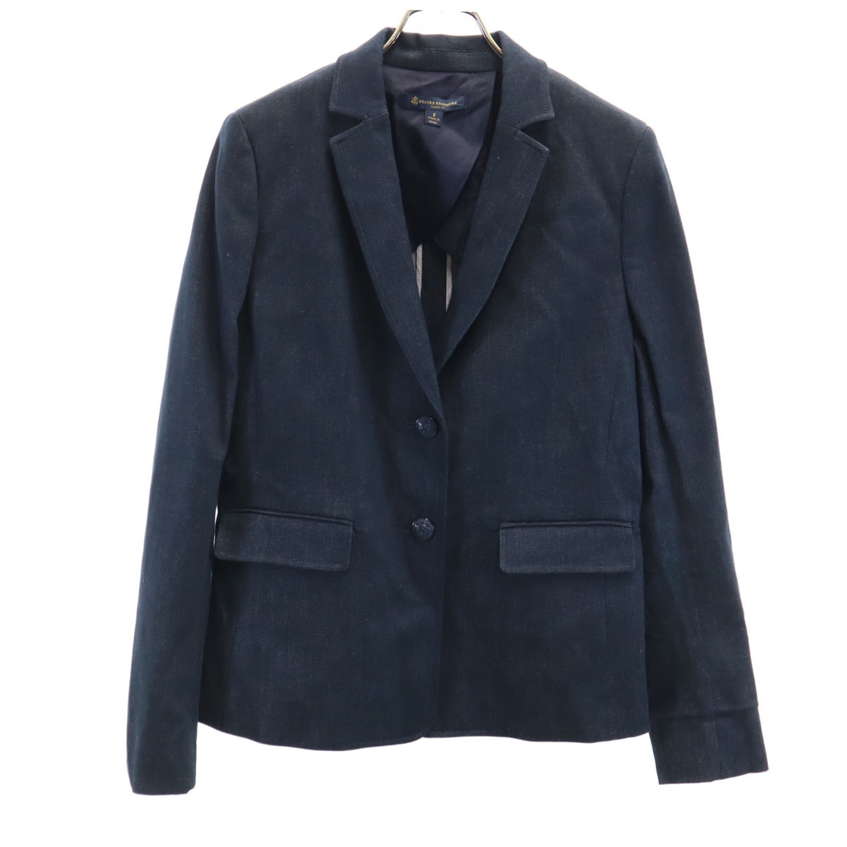Brooks Brothers ブルックスブラザーズ デニム テーラードジャケット 6 ネイビー ストレッチ