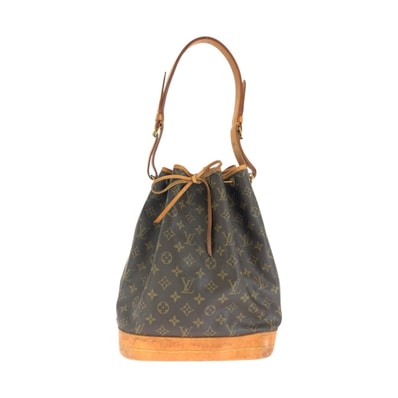 LOUIS VUITTON ルイヴィトン モノグラム ノエ ブラウン ゴールド金具 PVC レザー/ 巾着 ショルダーバッグ 1-0294755 【中古】