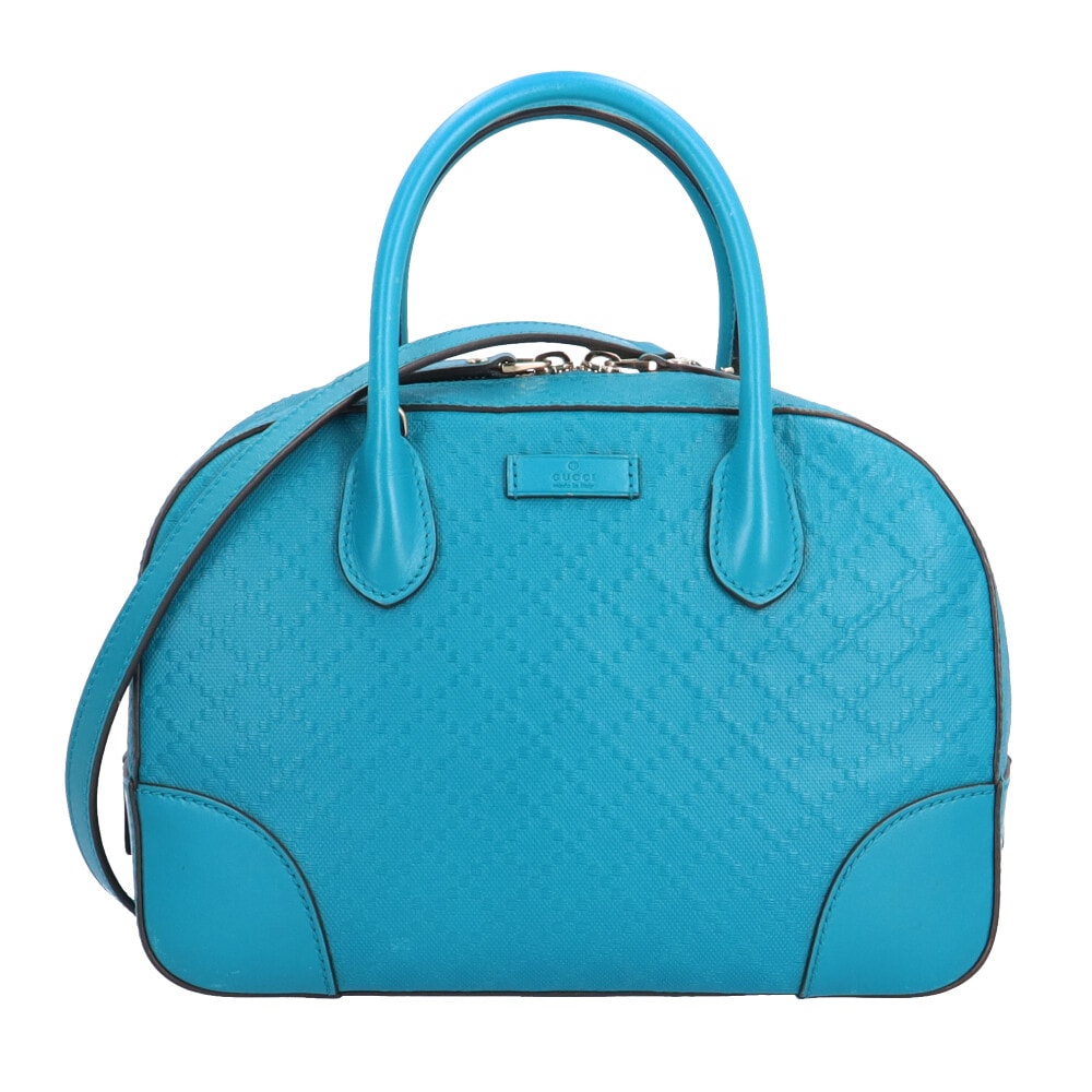 グッチ ブライトディアマンテ ショルダーバッグ レザー 354224 520981 ブルー レディース GUCCI  中古