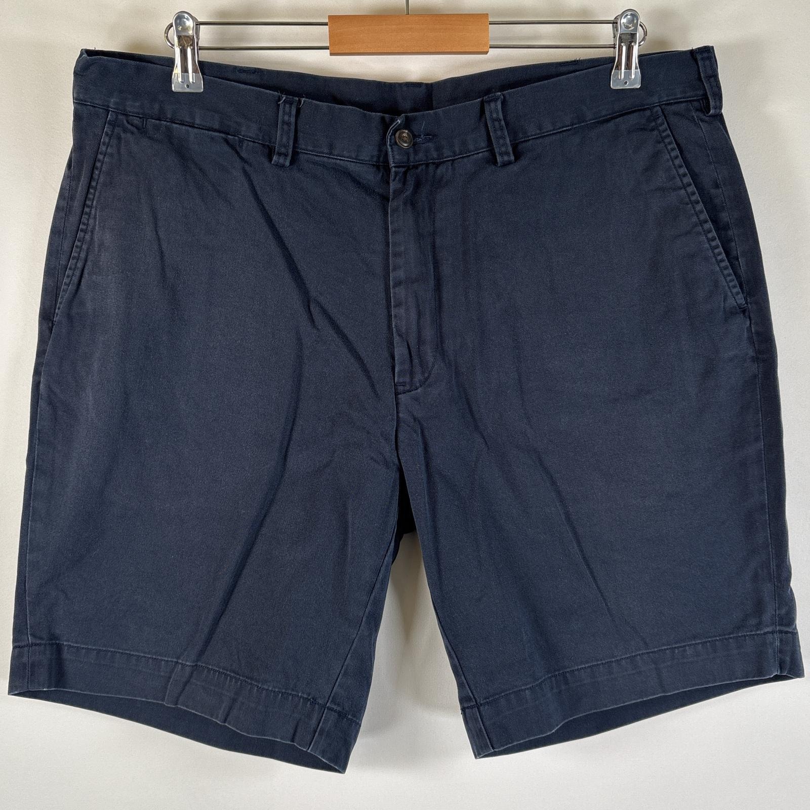 古着 ポロ・ラルフローレン POLO RALPH LAUREN ショートパンツ チノパン ポロチノ 大きいサイズ ワンポイントロゴ w38  ネイビー メンズ