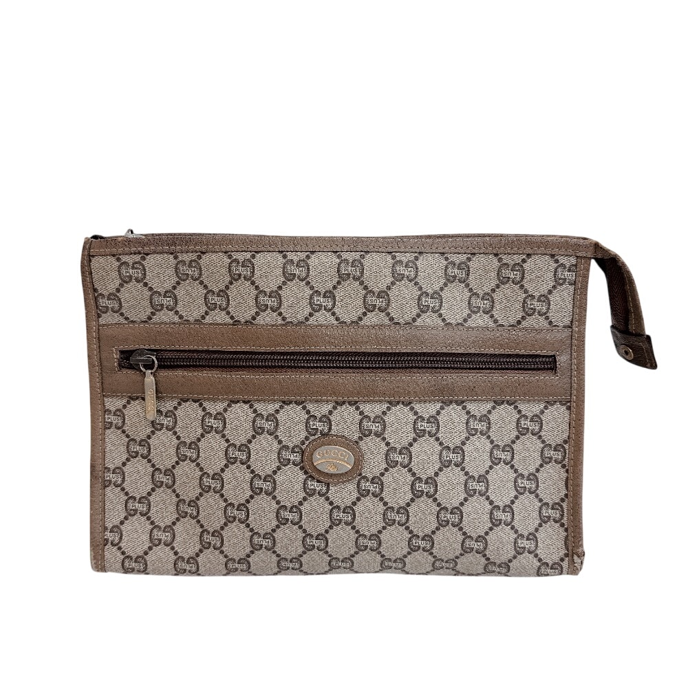 グッチ GUCCI クラッチバッグ GGプラス オールドグッチ ヴィンテージ セカンド ポーチ ベージュ