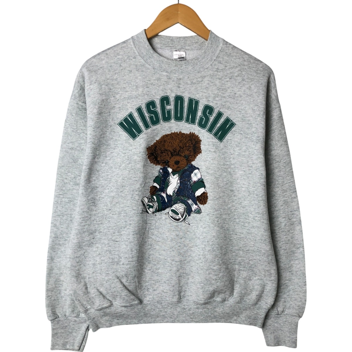 古着 90年代 フルーツオブザルーム FRUIT OF THE LOOM テディベア柄 プリントスウェットシャツ トレーナー メンズL相当 ヴィンテージ/eaa550088