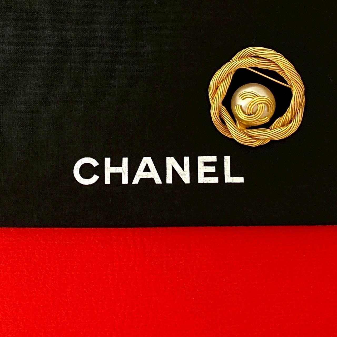 CHANEL シャネル ココマーク GP フェイクパール ブローチ ゴールド
 3302k