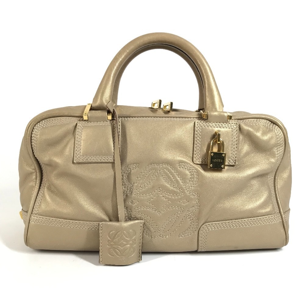 ロエベ LOEWE アマソナ28 アマソナ 28 カバン トートバッグ ハンドバッグ レザー ゴールド系