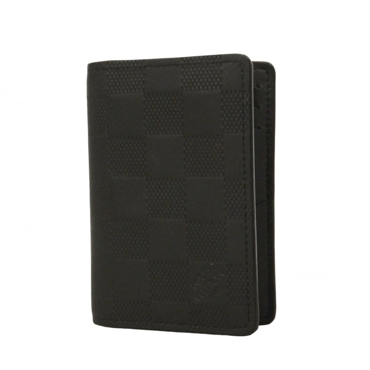 ★最終価格【6cc4170】ルイヴィトン カードケース ダミエ・アンフィニ オーガナイザードゥ ポッシュ N63197 オニキス【中古】メンズ