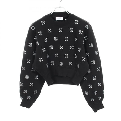 オフホワイト OFF-WHITE スウェット 衣料品 トップス コットン レディース ブラック系 【中古】