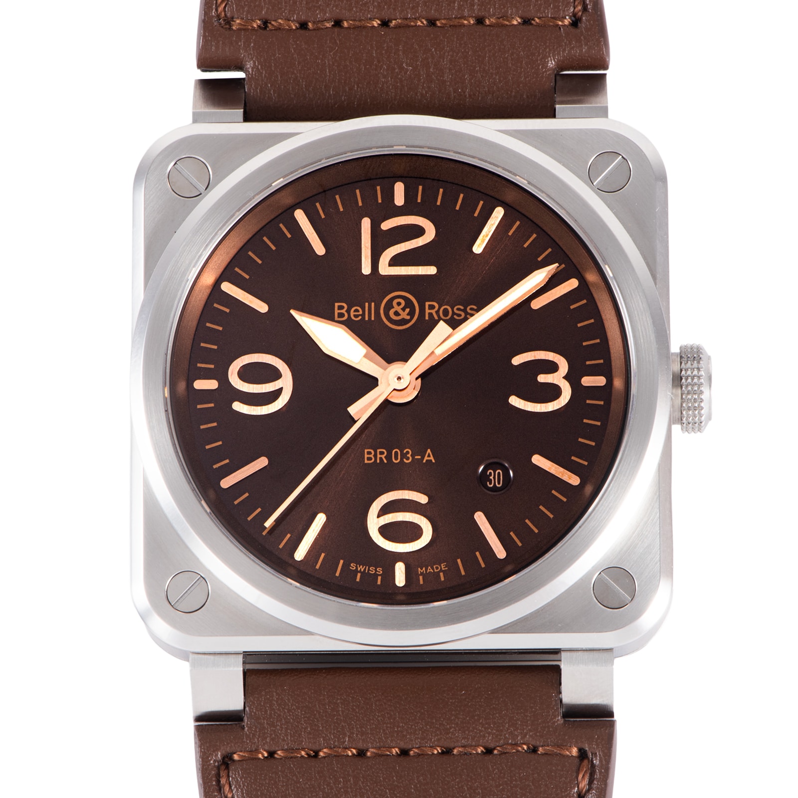 Bell&Ross ベル&ロス ゴールデン ヘリテージ BR03A-GH-ST/SCA ステンレススチール【中古】