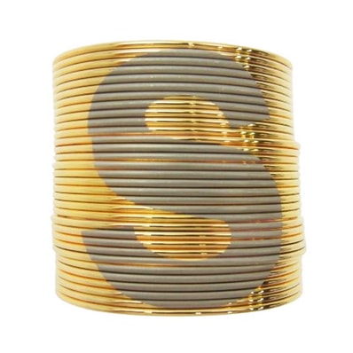 Sacai サカイ ブレスレット 5連 Sロゴ バングル ゴールド ゴールド系【中古】