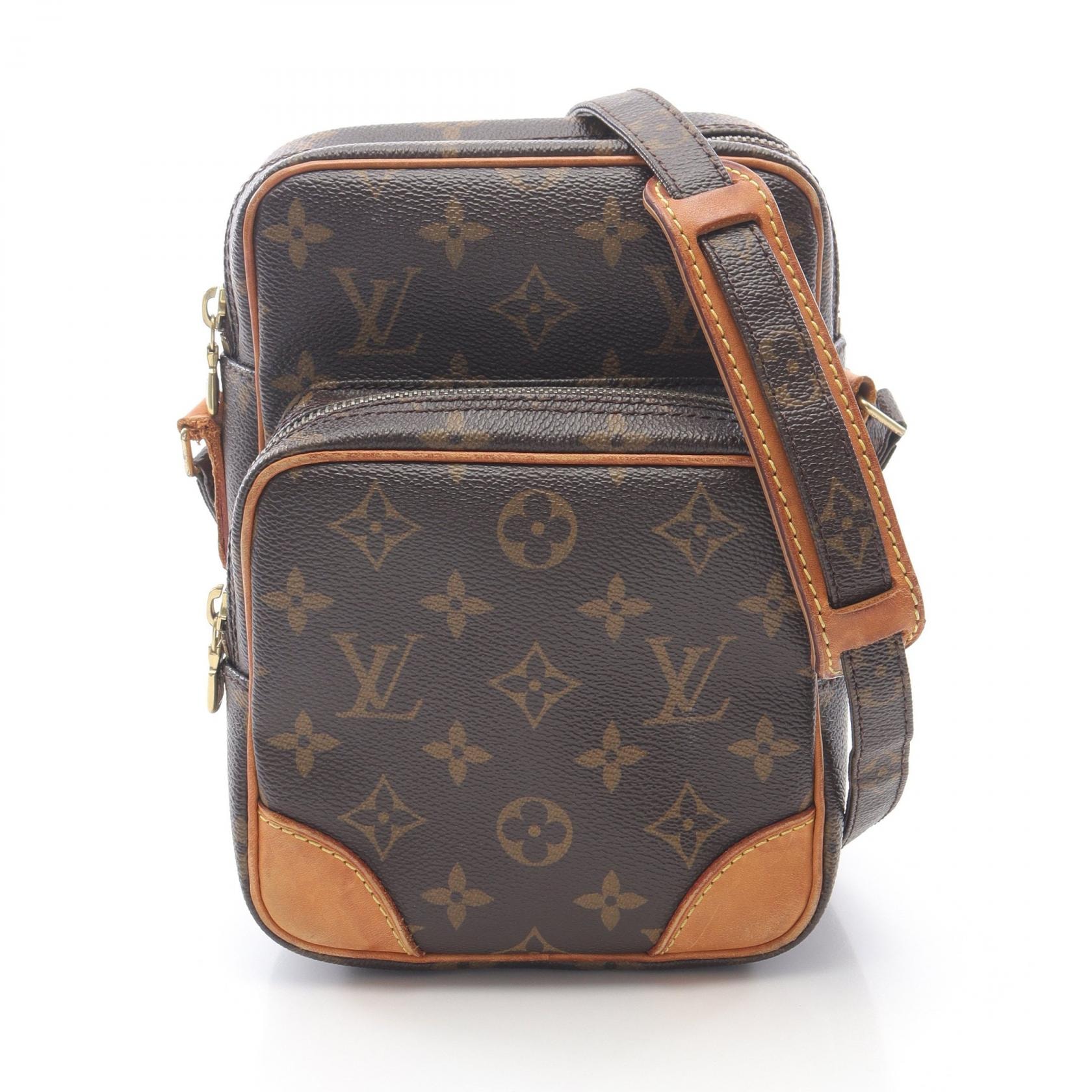 ルイ・ヴィトン LOUIS VUITTON アマゾン モノグラム ショルダーバッグ バッグ PVCコーティングキャンバス レザー レディース ブラウン系 M45236 【中古】