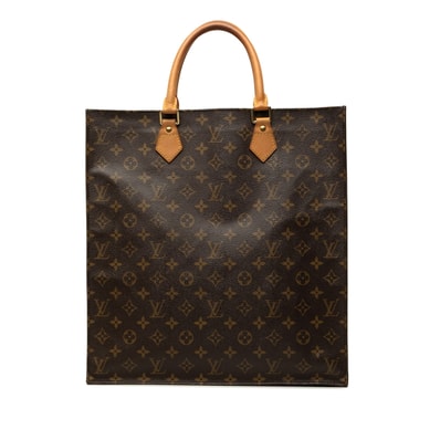 ルイ ヴィトン モノグラム サックプラ ハンドバッグ 手提げバッグ M51140 ブラウン PVC レザー レディース LOUIS VUITTON 中古