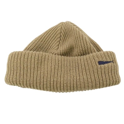 DESCENDANT ディセンダント 25AW 252MADS-HT02 DAWN BEANIE ビーニー ニット帽 ニットキャップ ライトブラウン系【美品】【中古】
