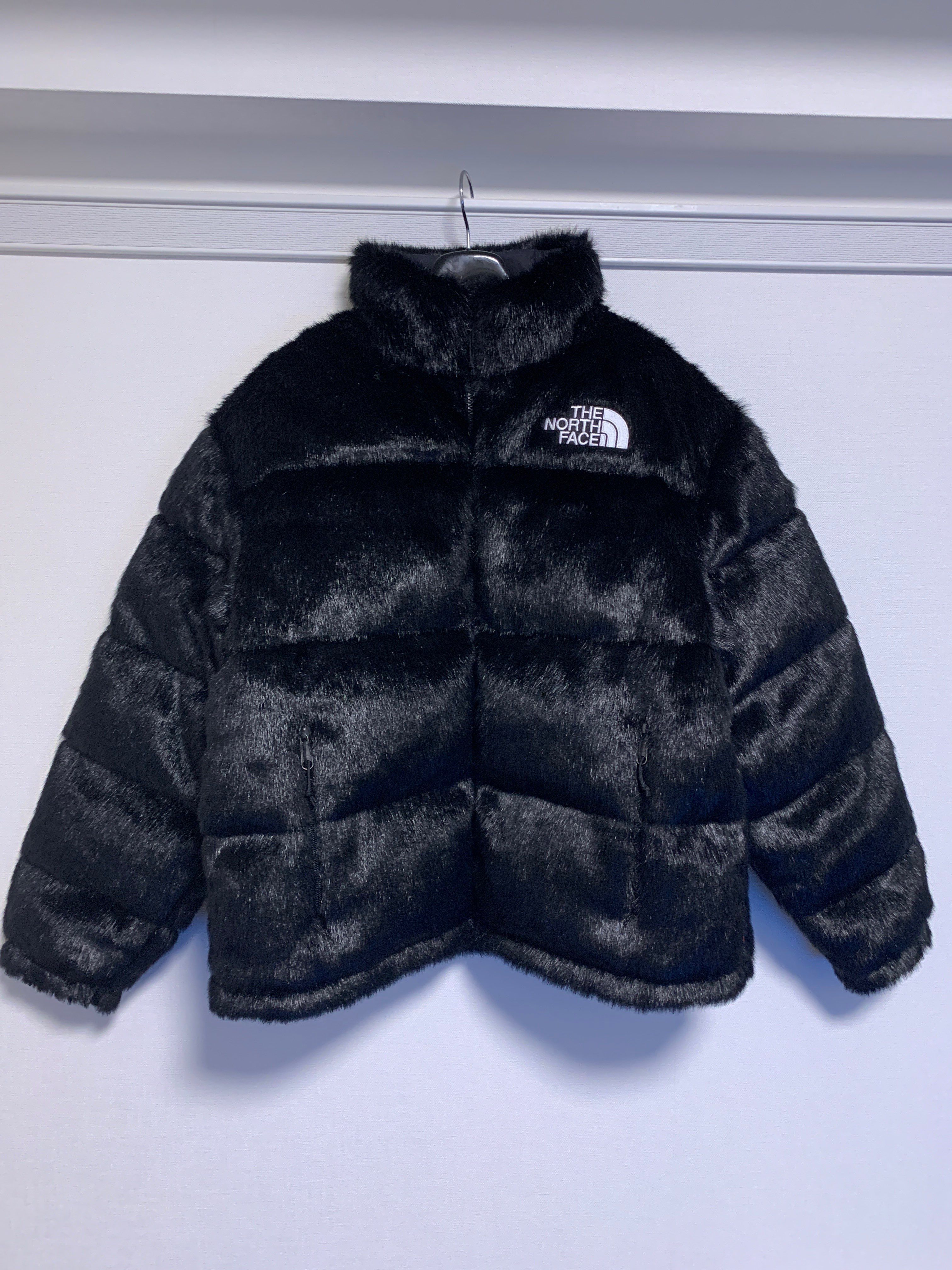 Supreme x The North Face Faux Fur Nuptse Jacket "Black"