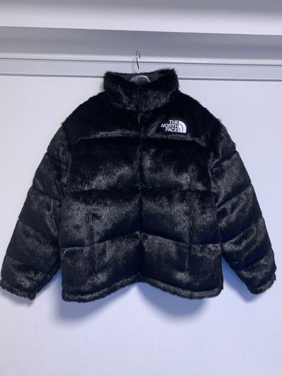 Supreme x The North Face Faux Fur Nuptse Jacket "Black"