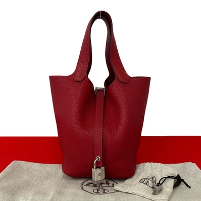 HERMES エルメス ピコタンロック PM トリヨンクレマンス ハンドバッグ レッド
30118