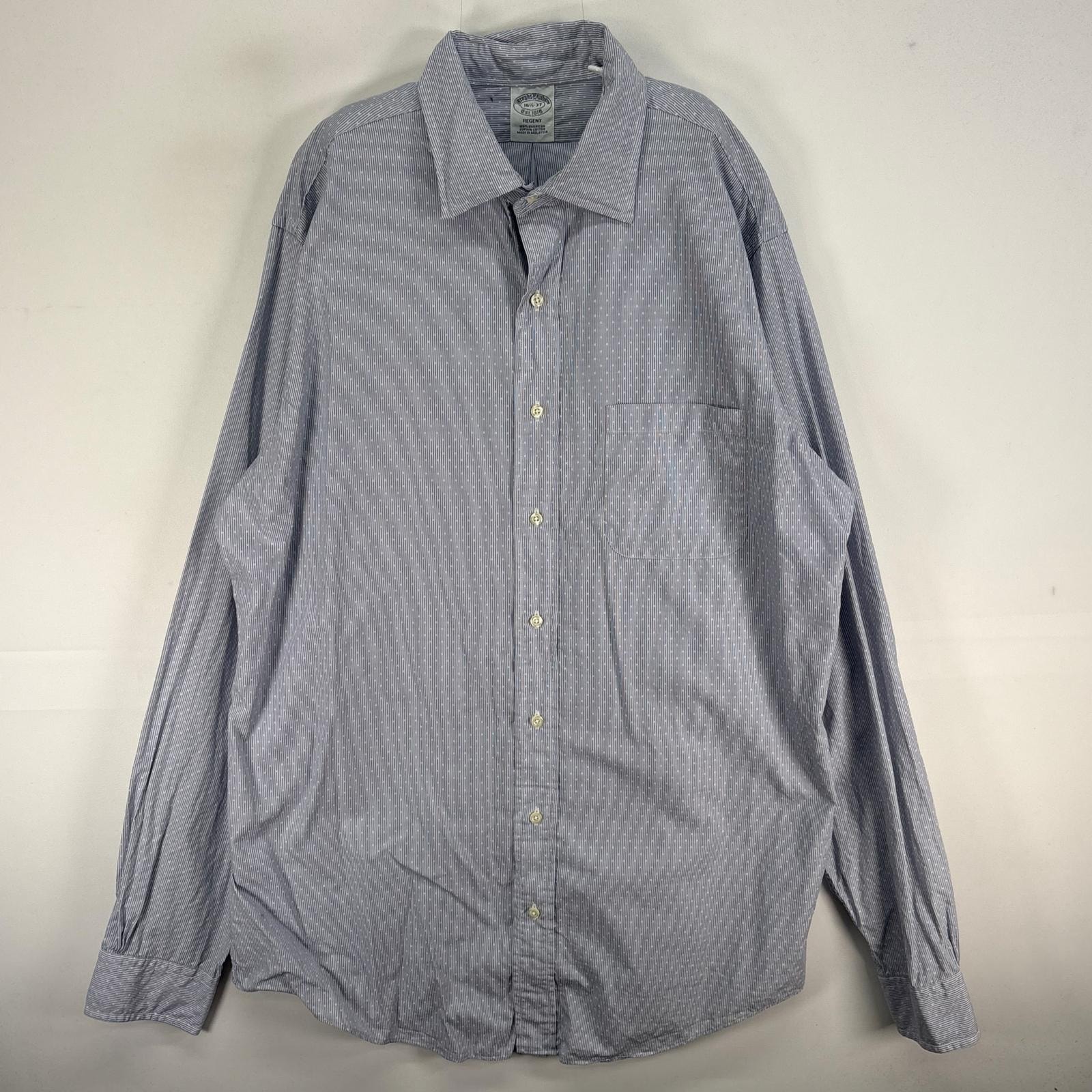 古着 ブルックスブラザーズ Brooks Brothers 長袖シャツ カラーステイ REGENT L  ブルー系 ドット メンズ