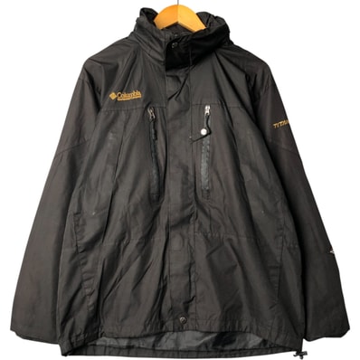古着 90~00年代 コロンビア Columbia OMNI‐TECH オムニテック TITANIUM リップストップ マウンテンジャケット シェルジャケット ヴィンテージ/eaa572325