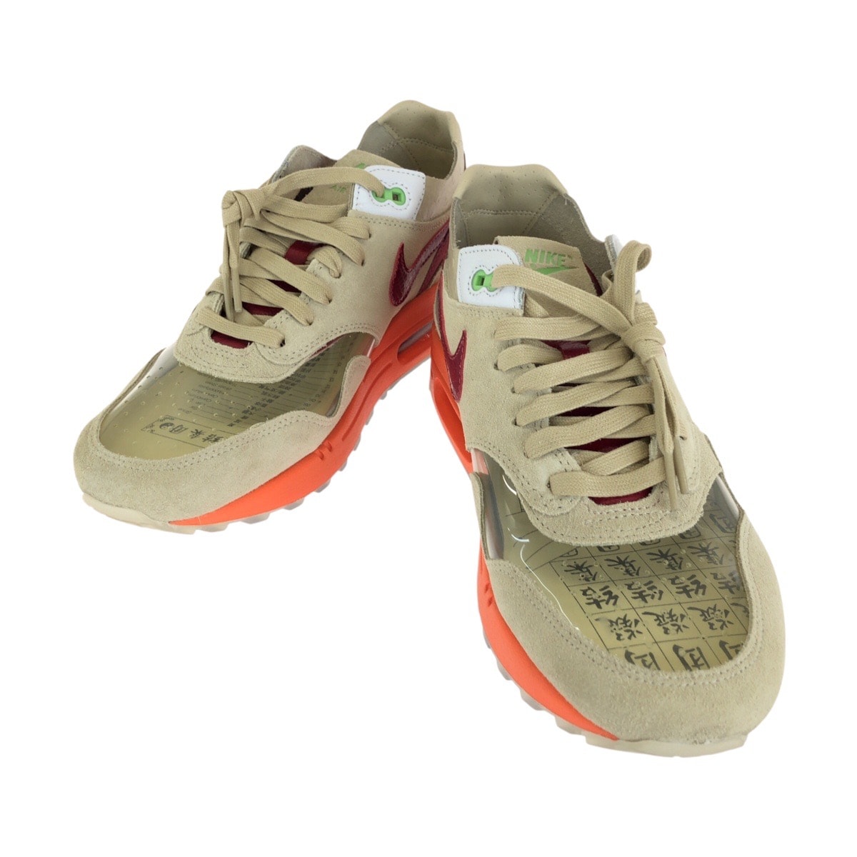 新品未使用 NIKE ナイキ NIKE×CLOT AIR MAX 1/CLOT KISS OF DEATH サイズ28cm ベージュ スウェード スニーカー 604726 【中古】