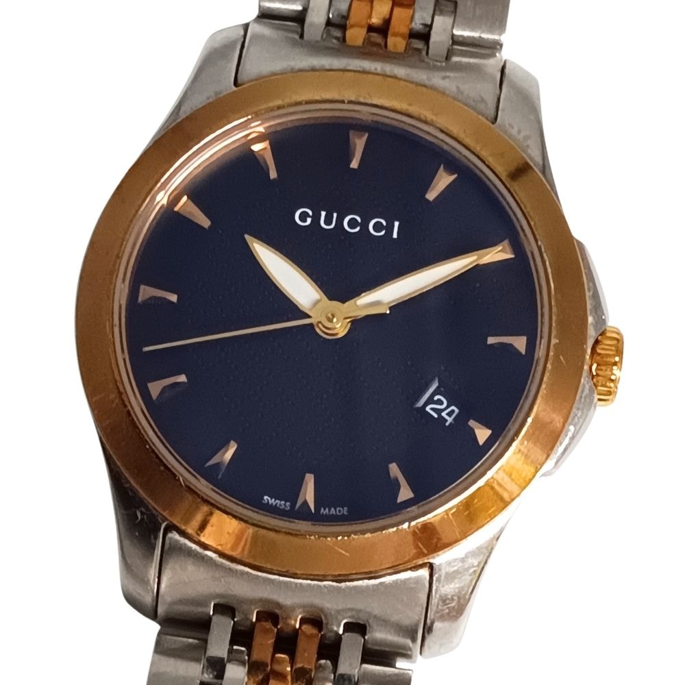 GUCCI グッチ 126.5 Gタイムレス デイト クォーツ 腕時計 C1307