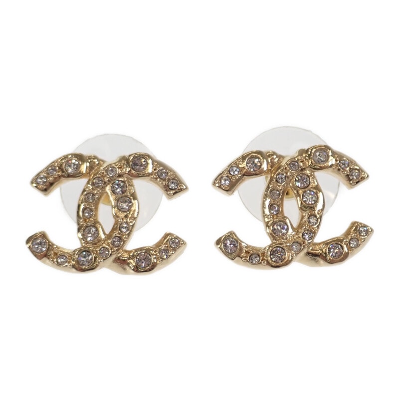 シャネル CHANEL ココマーク ABD310_B16658 ピアス メタル クリスタル ゴールド レディース【中古】【Aランク】