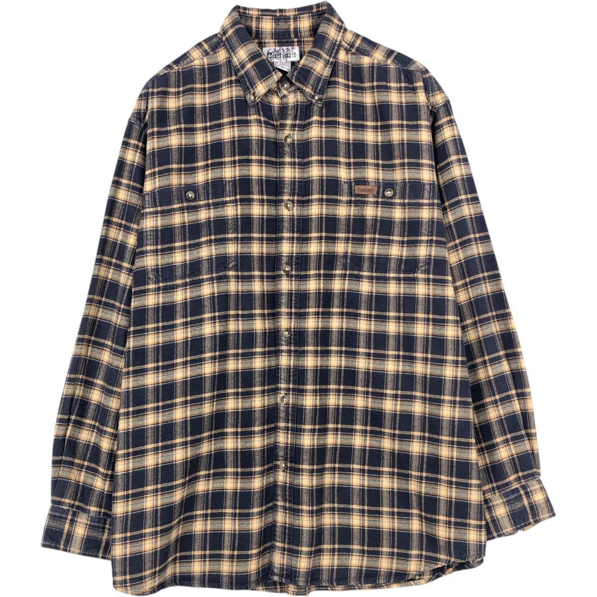 古着 カーハート Carhartt 長袖 ボタンダウン フランネルチェックシャツ メンズXL相当/eaa675602