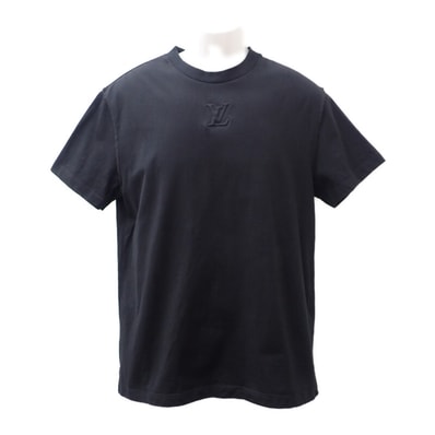 ルイヴィトン LOUIS VUITTON エンボス LV Tシャツ S 1AGIJ3 半袖Tシャツ コットン ノワール レディース メンズ【中古】【ABランク】