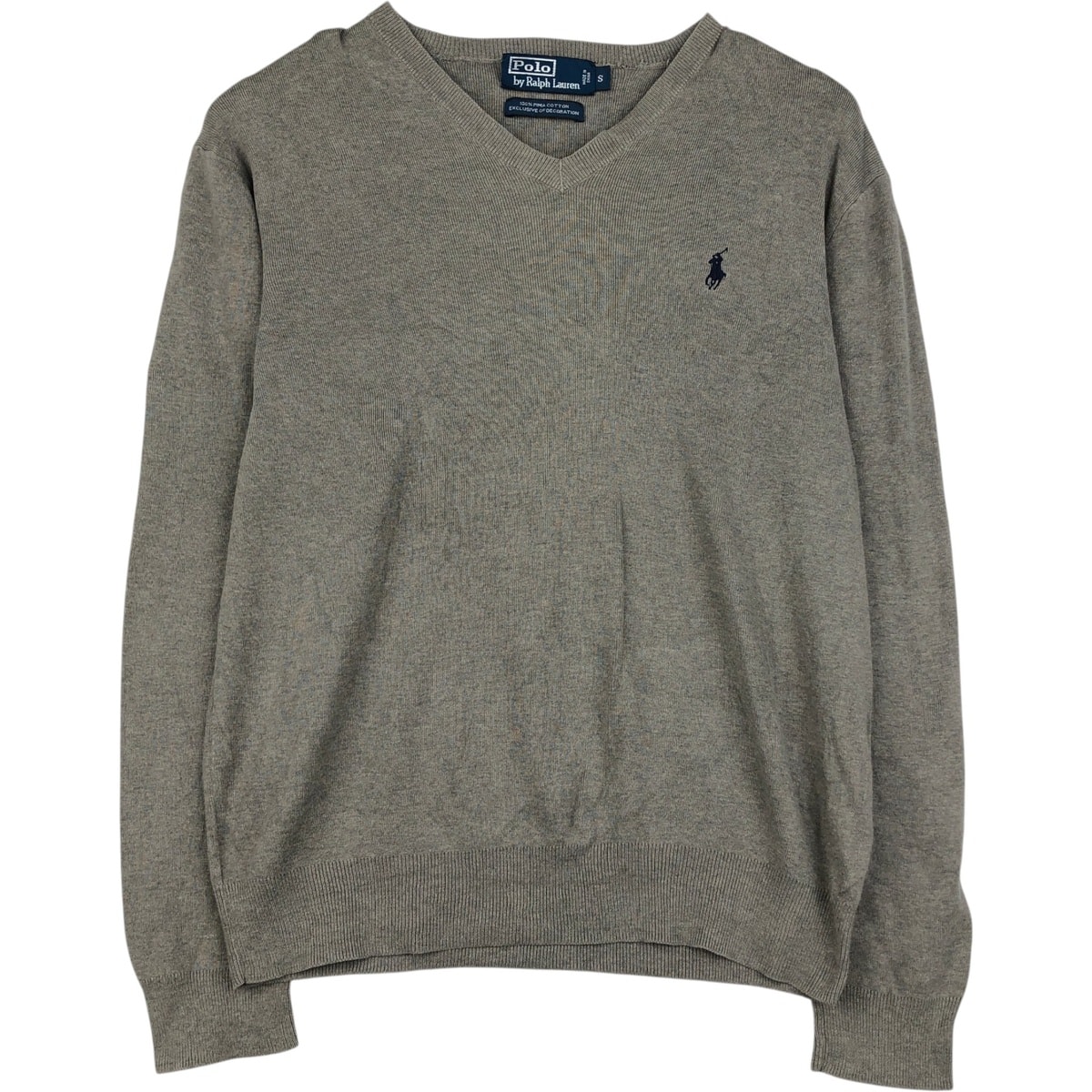 古着 ラルフローレン Ralph Lauren Polo by Ralph Lauren PIMA COTTON Vネック ピマコットンニットセーター メンズS相当/eaa637207
