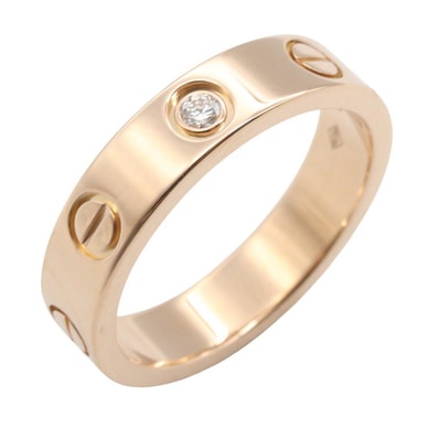 カルティエ CARTIER ミニラブリング 1PD リング・指輪 ジュエリー K18PG(ピンクゴールド) ダイヤモンド レディース ゴールド系 B4050700 【中古】