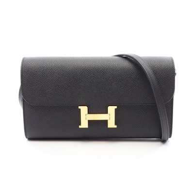 エルメス HERMES コンスタンス ロング トゥーゴー ショルダーバッグ バッグ ヴォーエプソン ヴォーエプソン W刻印(2024年製造) レディース ブラック系 【中古】