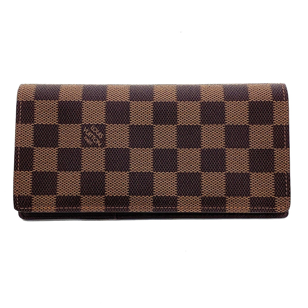 LOUIS VUITTON ルイ・ヴィトン ポルトフォイユ ブラザ 長財布 N60017 ダミエキャンバス ブラウン  メンズ【中古】