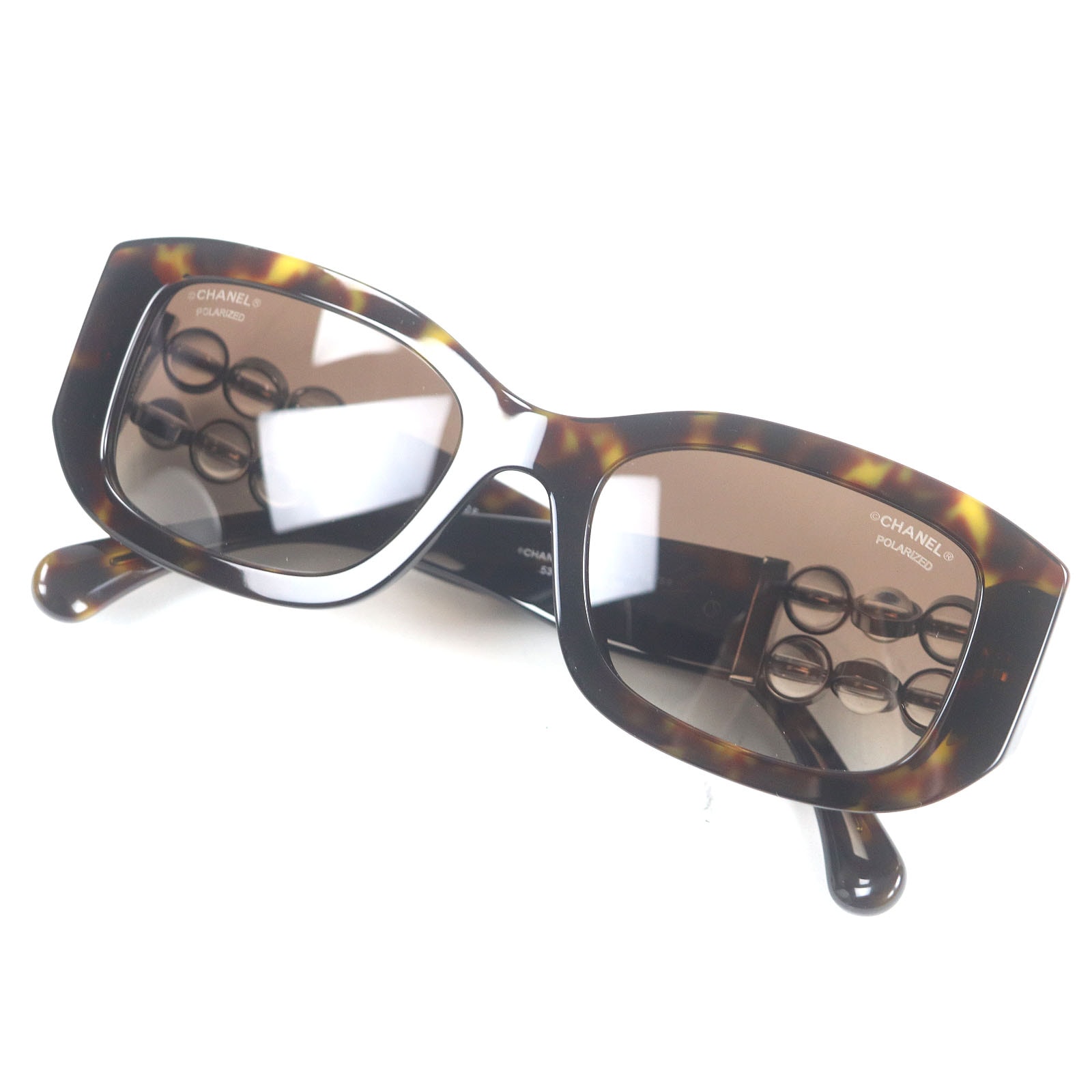 極美品 シャネル
 サングラス ブラウン レディース 53□19-140 5542