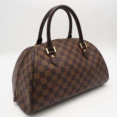 LOUIS VUITTON ルイ・ヴィトン ダミエ リベラMM N41434 ハンドバッグ ブラウン コーティングキャンバス レザー レディース