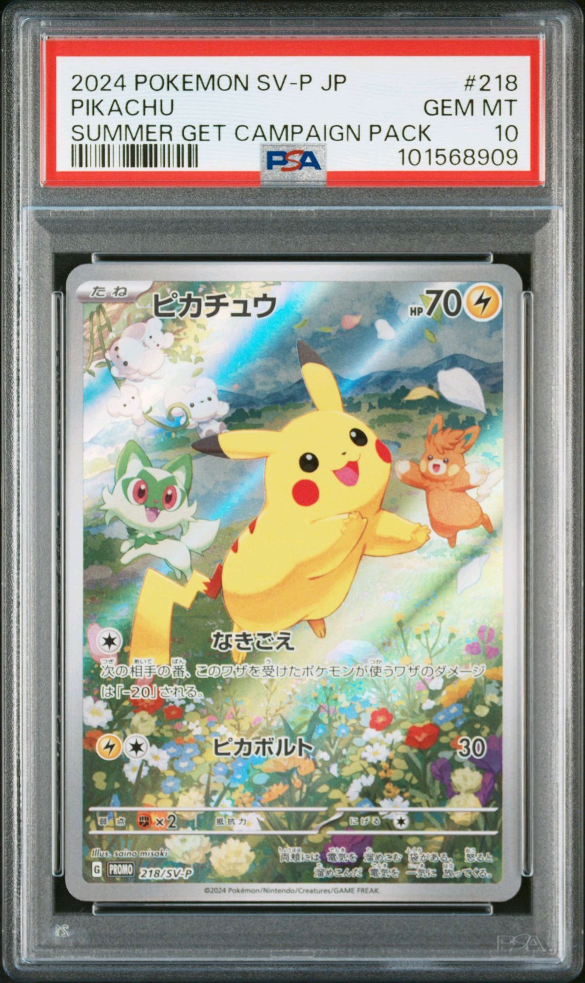 ピカチュウ P [SV-P 218](プロモカードパック「ポケカの夏がキタ!プロモカードGetキャンペーン!」)