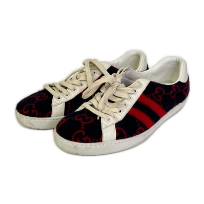 グッチ 548695 GGウール ローカットスニーカー 6.5