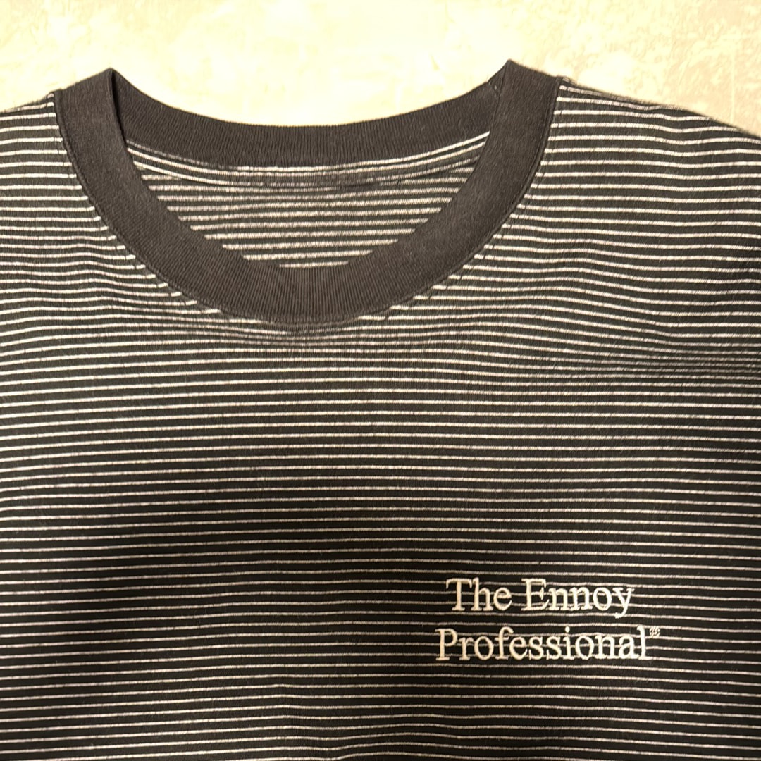 ENNOY 23SS L/S Border T-Shirts "Black/White"