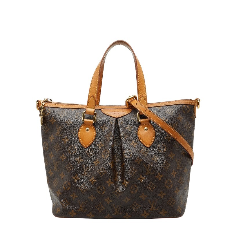 ルイ ヴィトン モノグラム  パレルモPM ハンドバッグ ショルダーバッグ 2WAY M40145 ブラウン PVC レザー レディース LOUIS VUITTON 【中古】