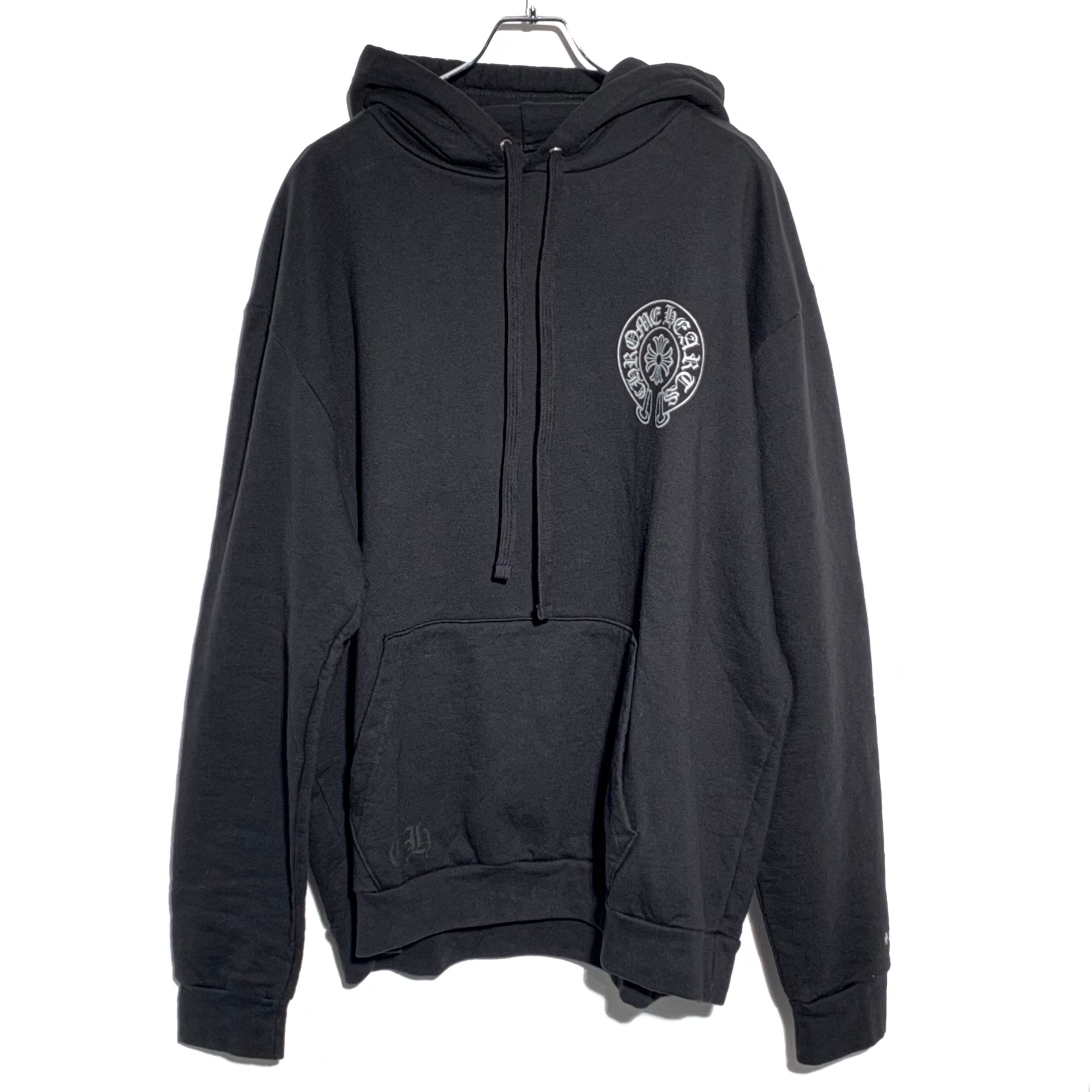 Chrome Hearts Horse Shoe Glitter Hoodie "Black/Silver"
