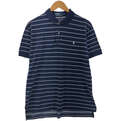 古着 ラルフローレン Ralph Lauren POLO by Ralph Lauren 半袖 ボーダー ポロシャツ メンズL相当/eaa538000