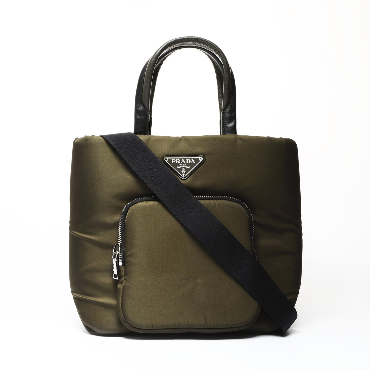 プラダ PRADA TESSUTO POCKETナイロンカーゴ トライアングルロゴ ハンドバッグ【中古】