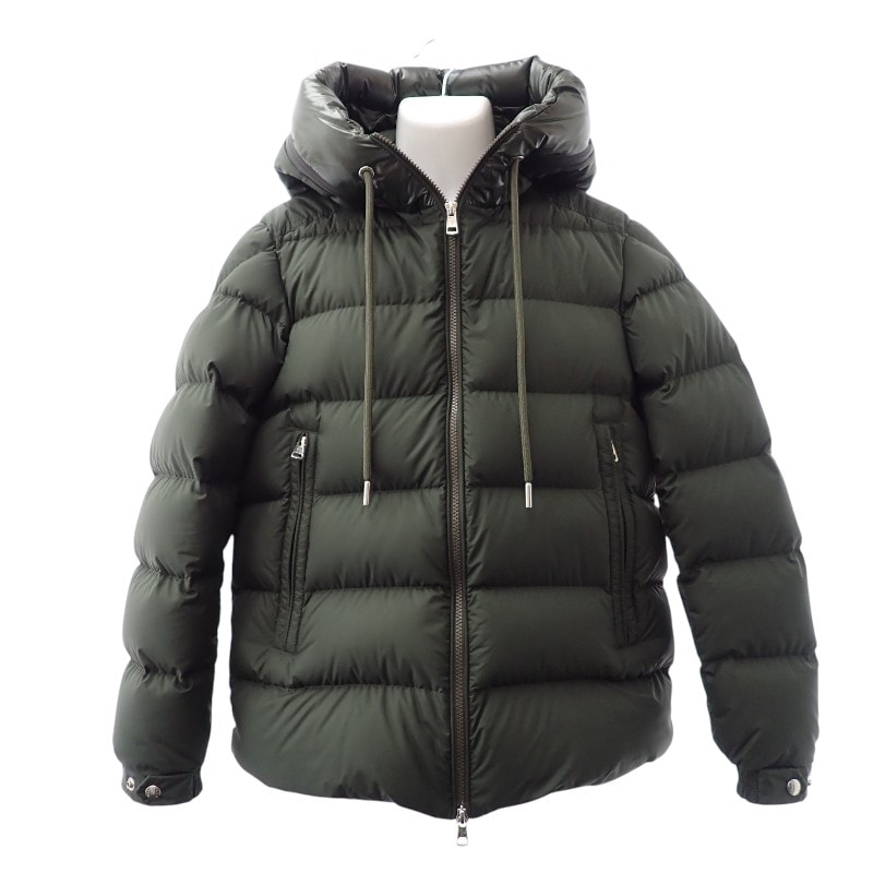 モンクレール MONCLER CARDERE 1 I20911A00182 54A81 ダウンジャケット ポリエステル ダウン90%/フェザー10% カーキ メンズ【中古】【Aランク】