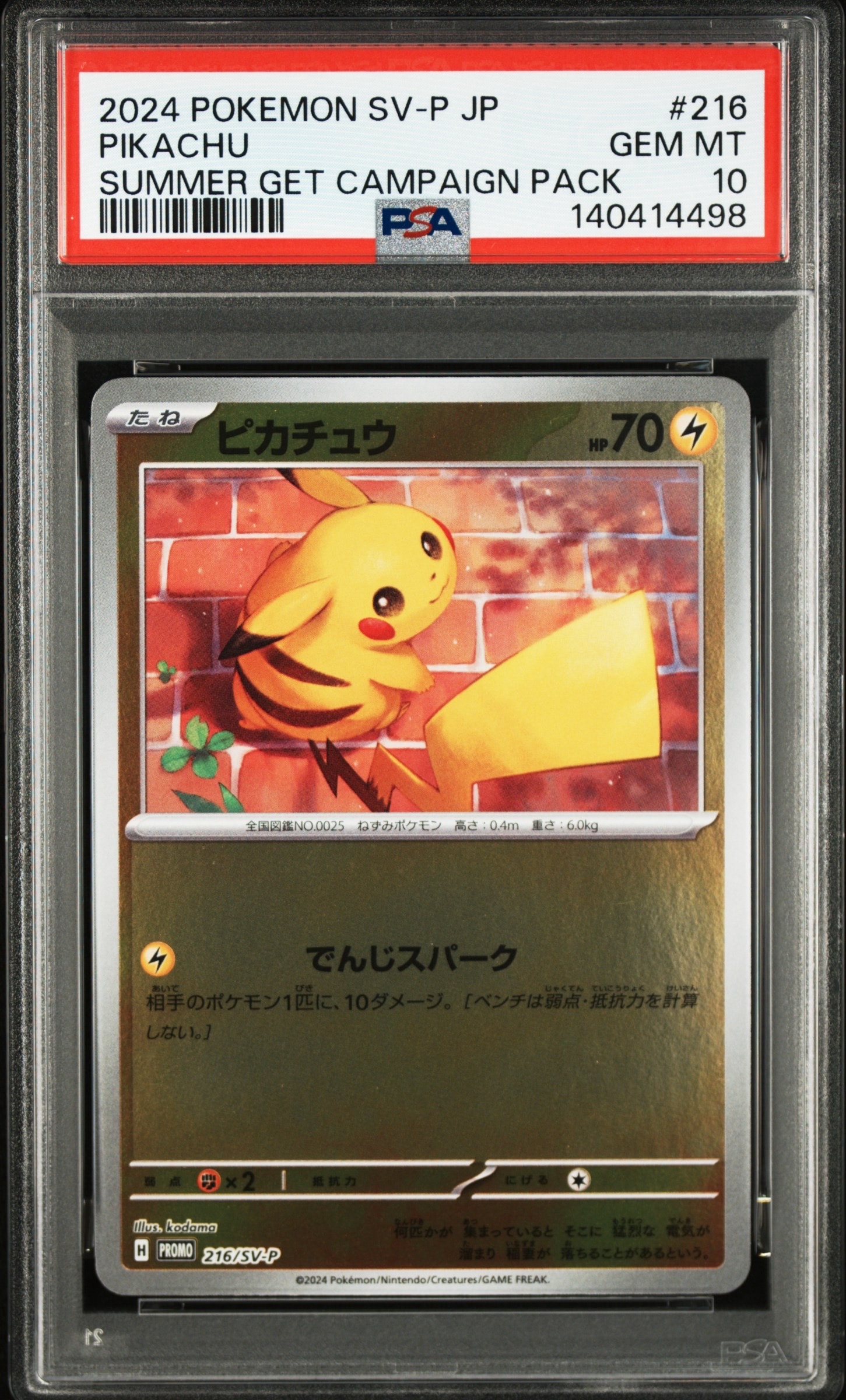 ピカチュウ P [SV-P 216](プロモカードパック「ポケカの夏がキタ!プロモカードGetキャンペーン!」)