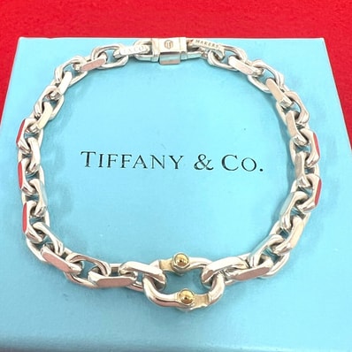 TIFFANY&Co. ティファニー メーカーズ ブレスレット シルバー925 K18イエローゴールド ブレスレット シルバー
44785