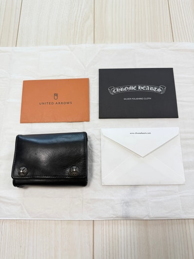 付属品完備/値下げ交渉可能 / 正規品!CHROME HEARTS クロムハーツ スリーフォールド 3FOLD ウォレット 財布