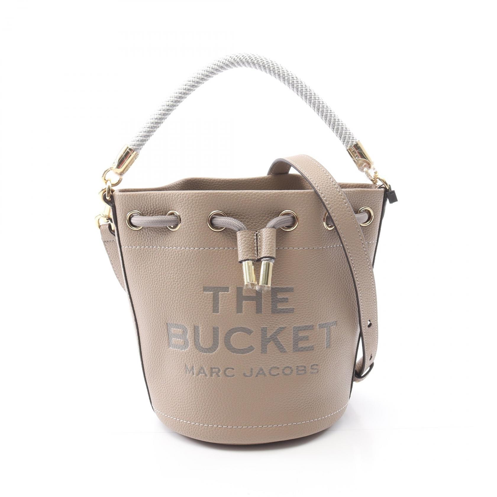 マークジェイコブス MARC JACOBS THE LEATHER BUCKET BAG ハンドバッグ バッグ レザー レディース ベージュ系 【中古】