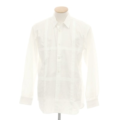 【中古】コムデギャルソンシャツ COMME des GARCONS SHIRT 2025年春夏 コットンレーヨン ドット レギュラーカラー カジュアルシャツ ホワイト【サイズS】【メンズ】