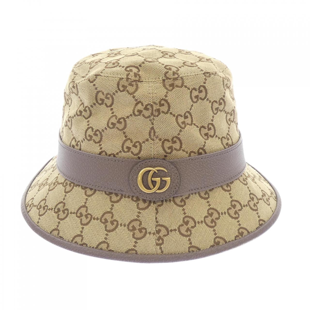 B (目立った傷や汚れなし)】グッチ GUCCI GGキャンバス フェドラハット