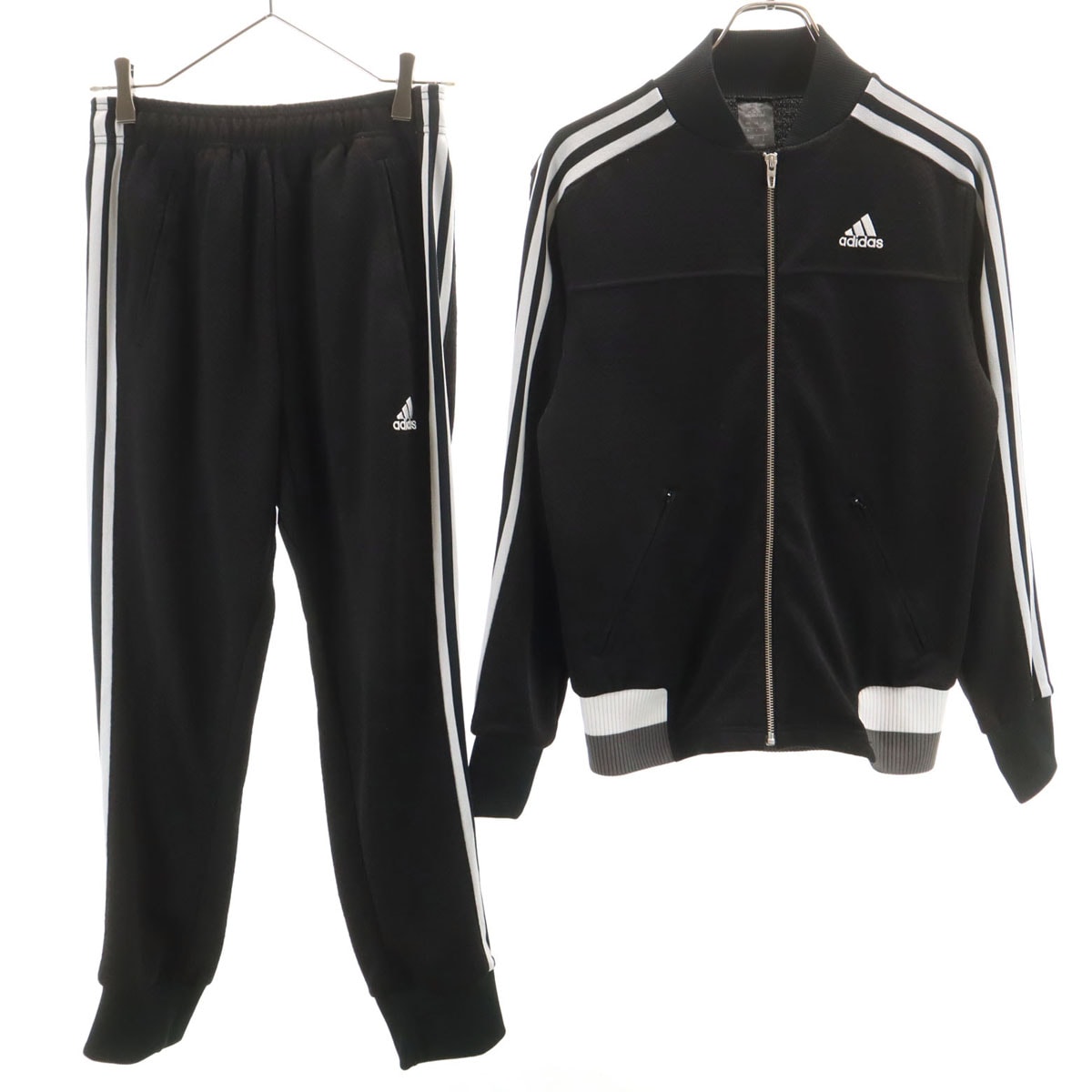 adidas アディダス アイコニック トラックジャケット 上下セットアップ S ブラック ジャージ